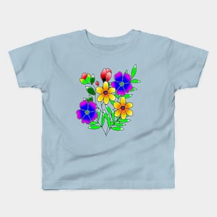 Colorful Flowers Kids T-Shirt